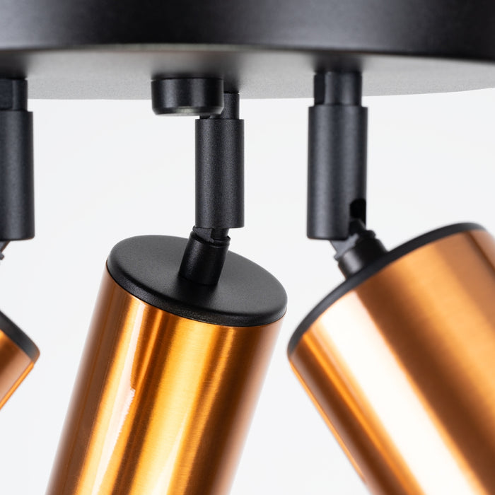 SOLLUX SL.1377 WINX Lámpara de Techo 3P Negro/Cobre