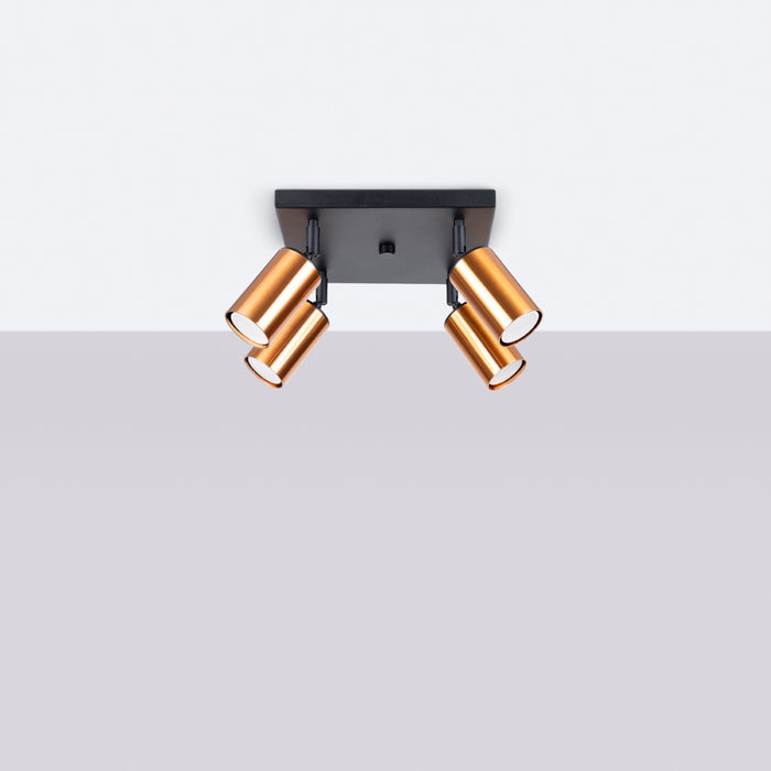 SOLLUX SL.1378 WINX Ceiling Lamp 4 Black/Copper