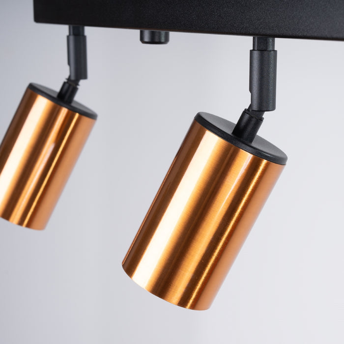 SOLLUX SL.1379 WINX Lámpara de Techo 4L Negro/Cobre