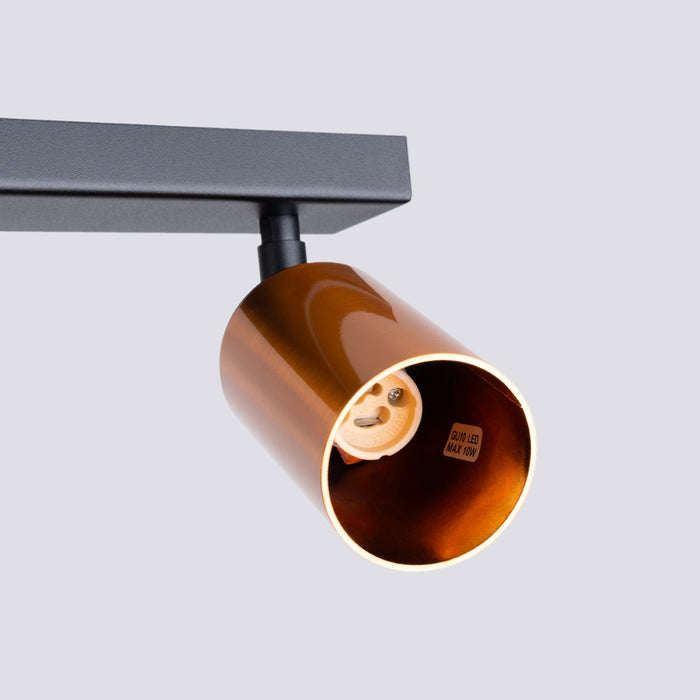 SOLLUX SL.1380 WINX 6L Ceiling Lamp Black/Copper