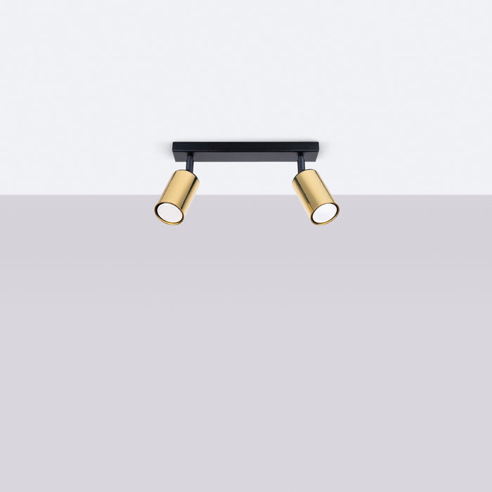 SOLLUX SL.1383 WINX Lámpara de Techo 2 Negro/Oro