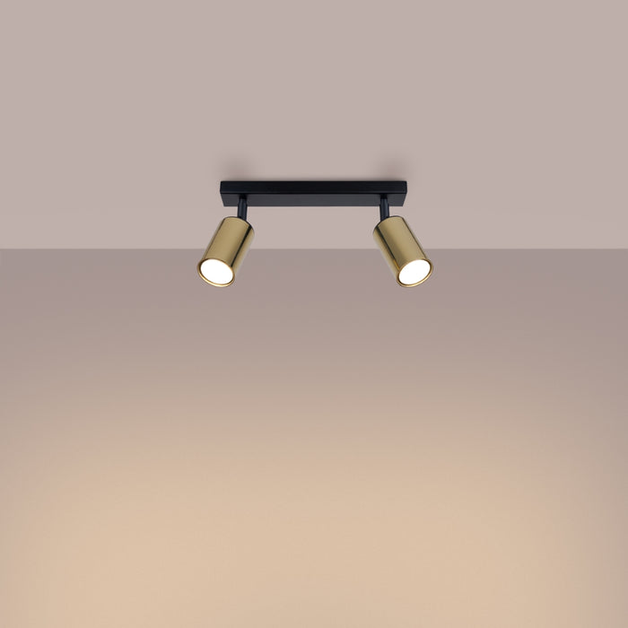 SOLLUX SL.1383 WINX Lámpara de Techo 2 Negro/Oro