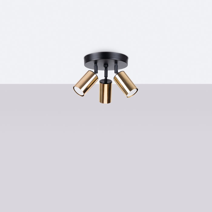 SOLLUX SL.1385 WINX Ceiling Lamp 3P Black/Gold