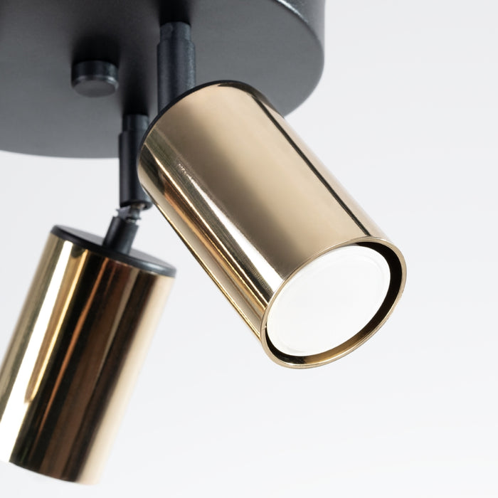 SOLLUX SL.1385 WINX Lámpara de Techo 3P Negro/Oro