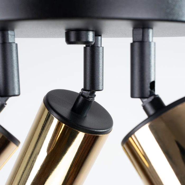 SOLLUX SL.1385 WINX Lámpara de Techo 3P Negro/Oro