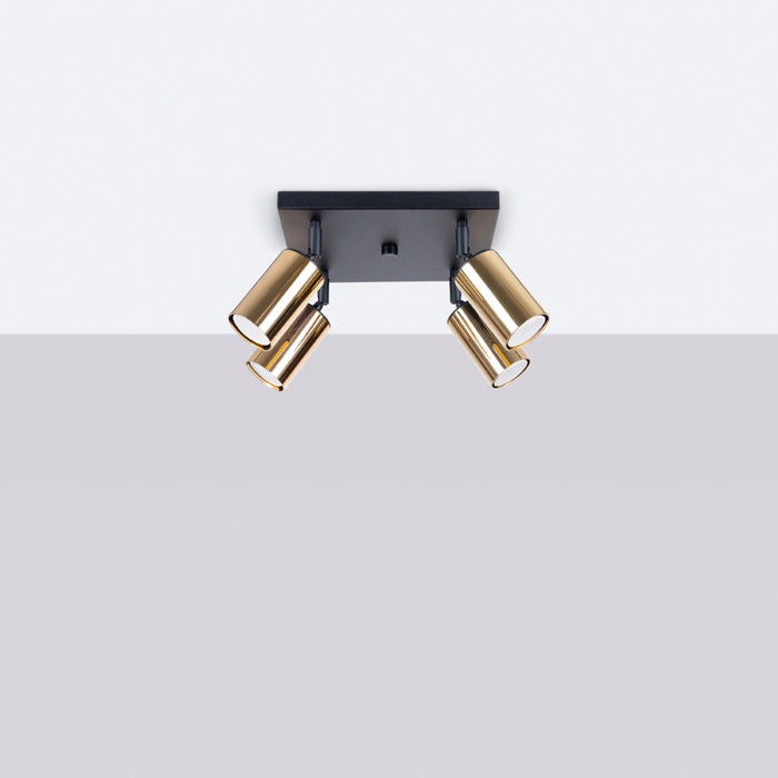 SOLLUX SL.1386 WINX Ceiling Lamp 4 Black/Gold