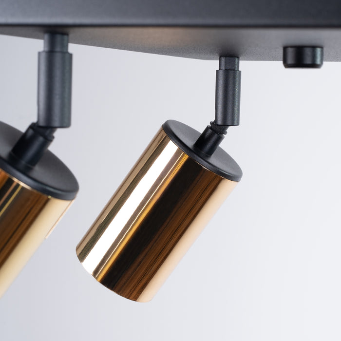 SOLLUX SL.1386 WINX Ceiling Lamp 4 Black/Gold