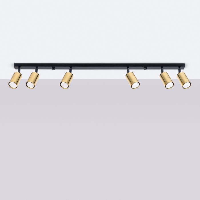 SOLLUX SL.1388 WINX 6L Ceiling Lamp Black/Gold