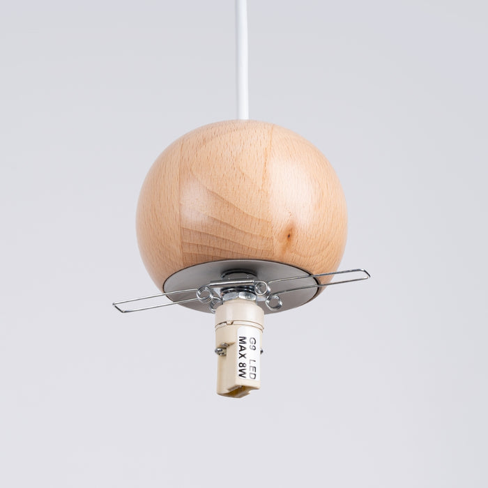 SOLLUX SL.1390 PEKKA Pendant Lamp 1 White/Natural Wood