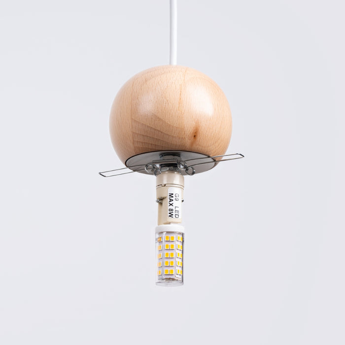 SOLLUX SL.1390 PEKKA Pendant Lamp 1 White/Natural Wood