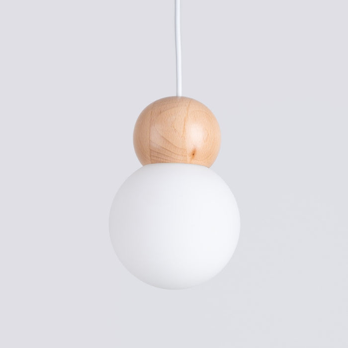 SOLLUX SL.1390 PEKKA Pendant Lamp 1 White/Natural Wood