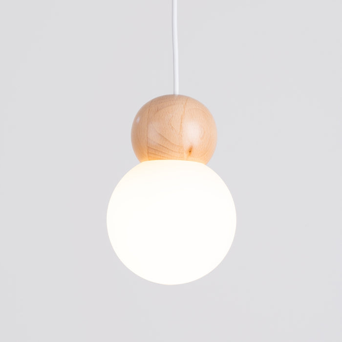 SOLLUX SL.1390 PEKKA Pendant Lamp 1 White/Natural Wood