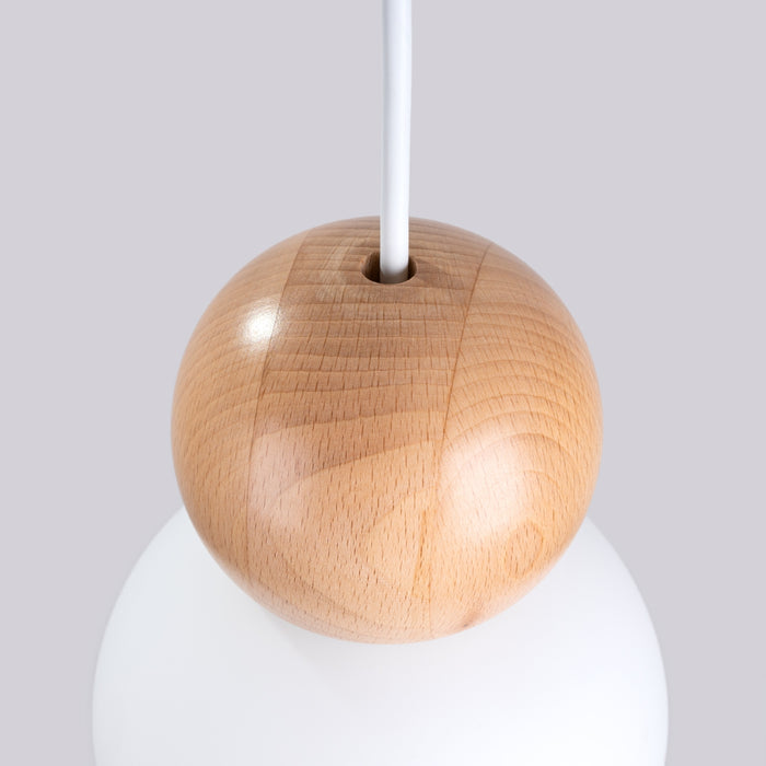 SOLLUX SL.1390 PEKKA Pendant Lamp 1 White/Natural Wood