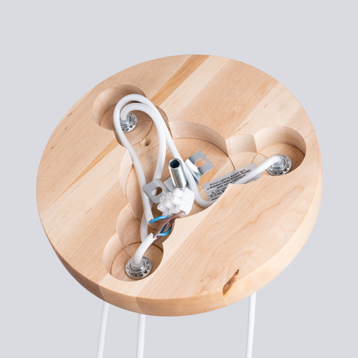 SOLLUX SL.1391 PEKKA Pendant Lamp 3P White/Natural Wood