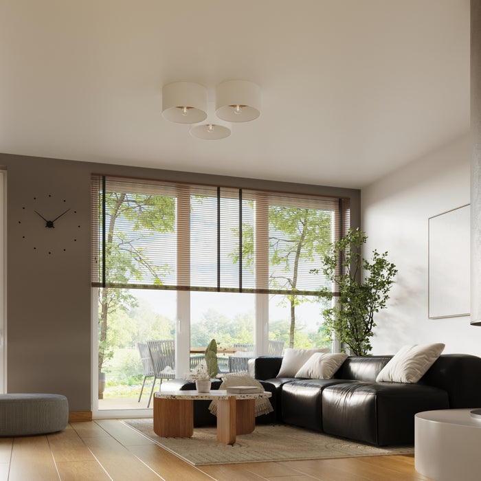 SOLLUX SL.1393 TELESTO Lámpara de Techo Blanco/Marrón Claro