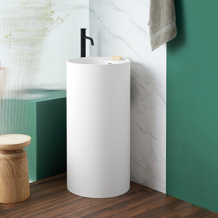 SANYCCES VISTABELLA Lavabo Pedestal Sanydur Blanco Mate