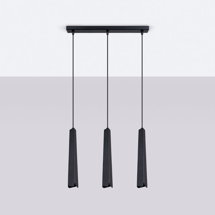 SOLLUX SL.1402 PRYSM Lámpara Colgante 3L Negro