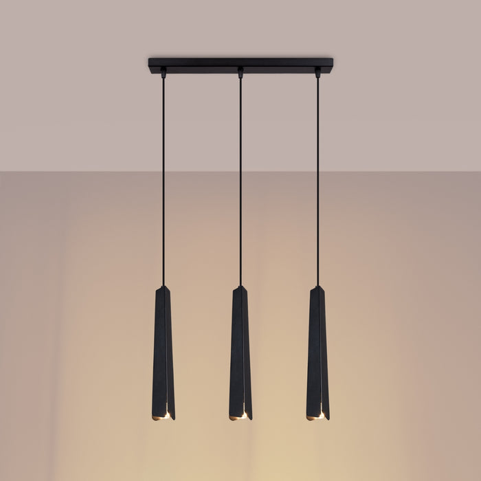 SOLLUX SL.1402 PRYSM Lámpara Colgante 3L Negro