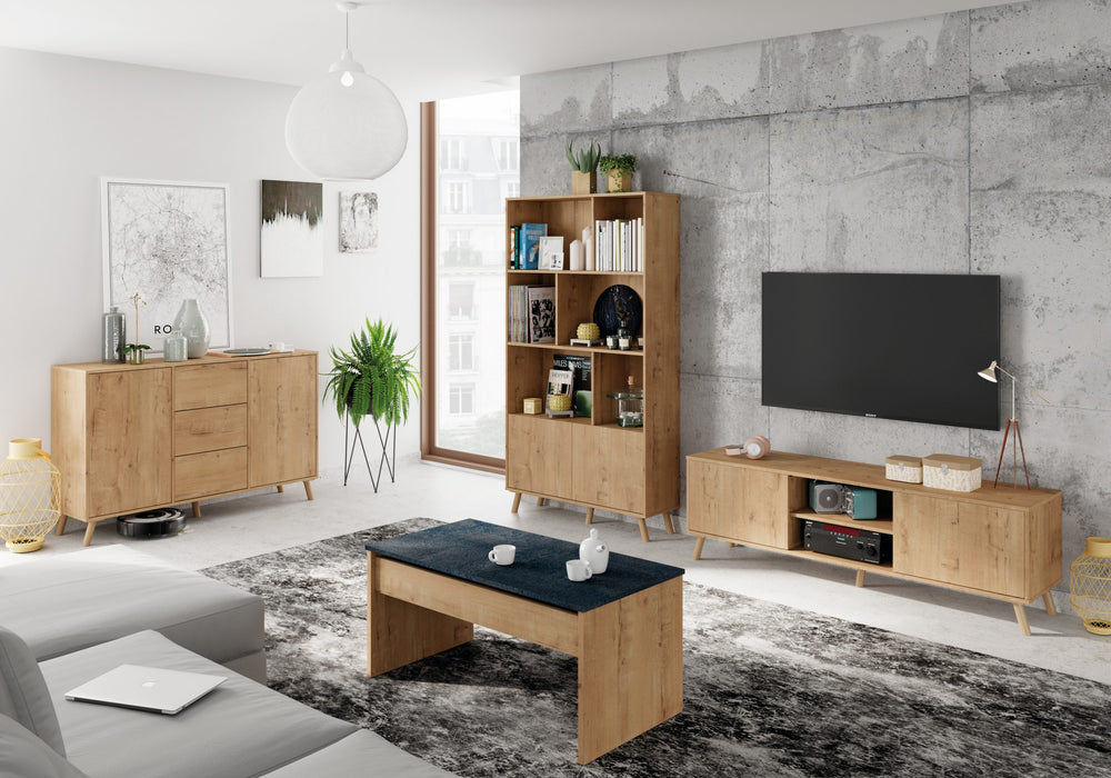 MUEBLES PITARCH Librería Oslo Roble Gold