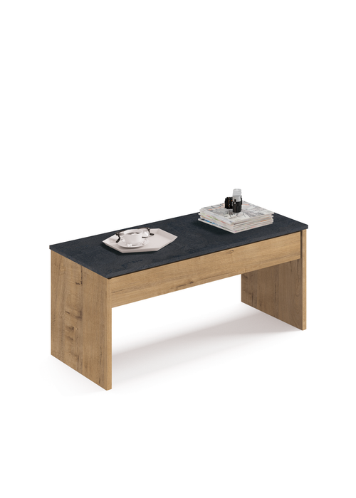 MUEBLES PITARCH Mesa Elevable Roble Gold/Imitación mármol