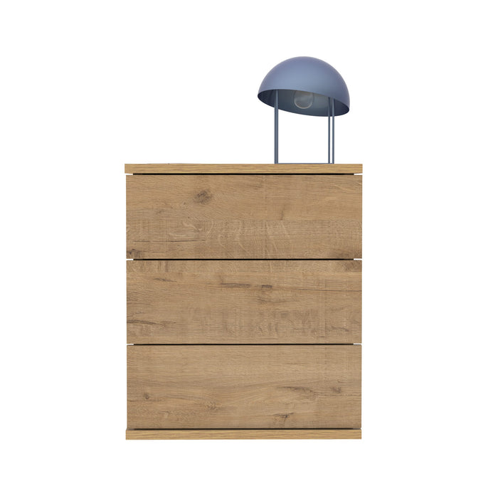 MUEBLES PITARCH Mesita 3 Cajones Dana Roble gold