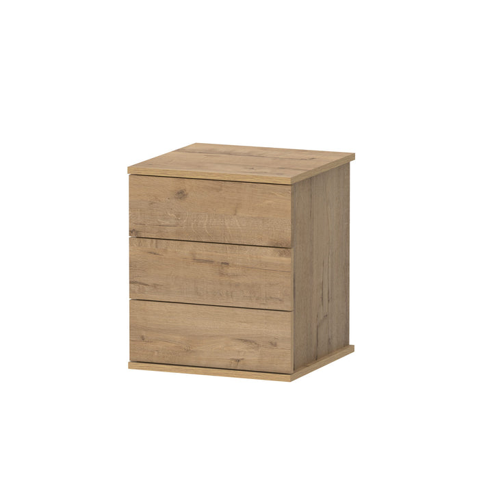 MUEBLES PITARCH Mesita 3 Cajones Dana Roble gold