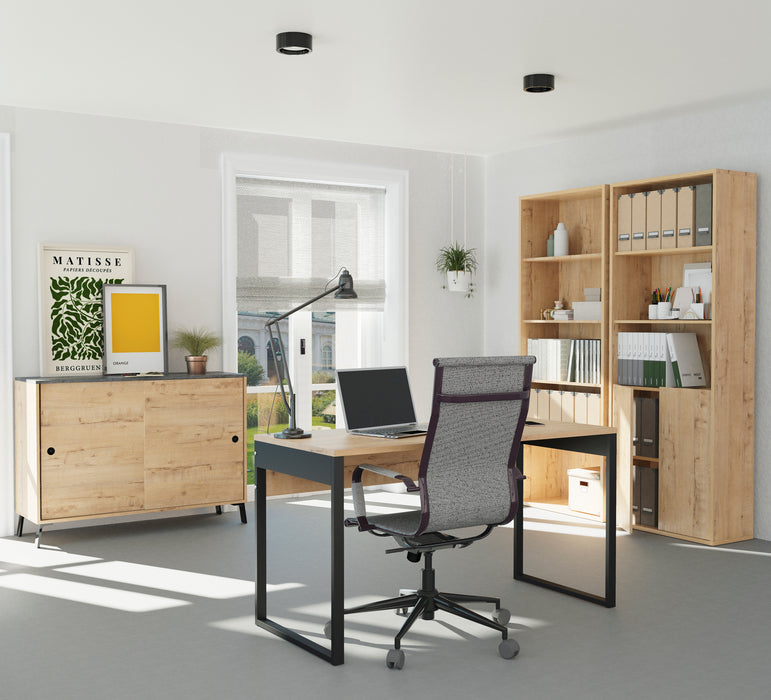 MUEBLES PITARCH Mesa Nexus Roble Gold/pata negra