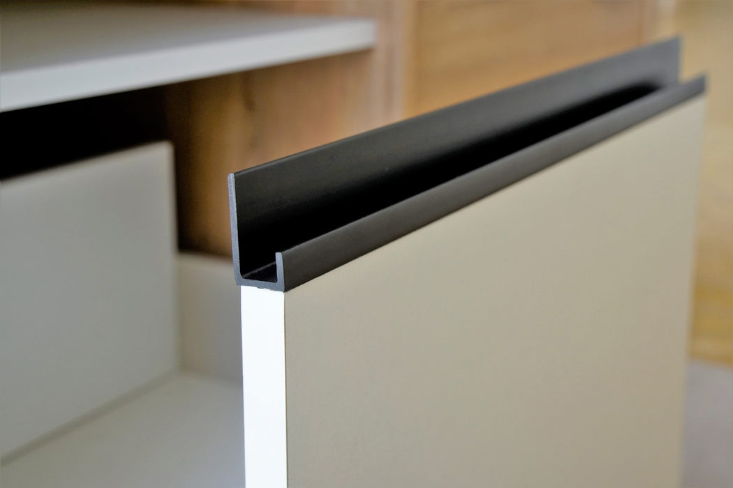 PITARCH FURNITURE Támesis Sink Cabinet Gold Oak/White/black handles and legs