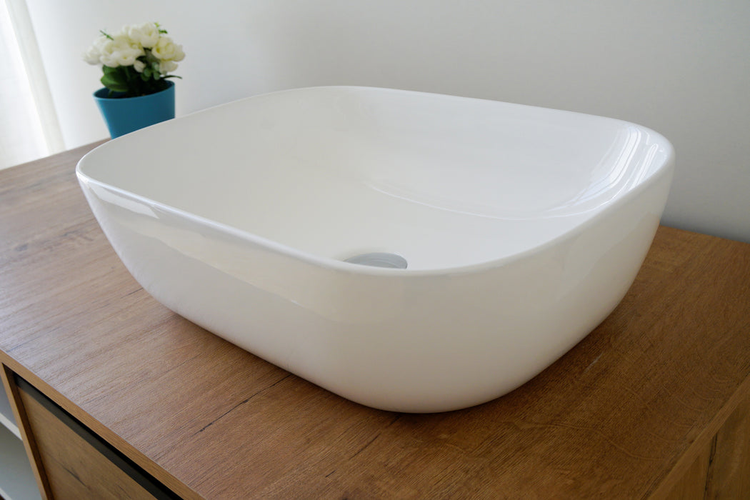 PITARCH FURNITURE Támesis Sink Cabinet Gold Oak/White/black handles and legs