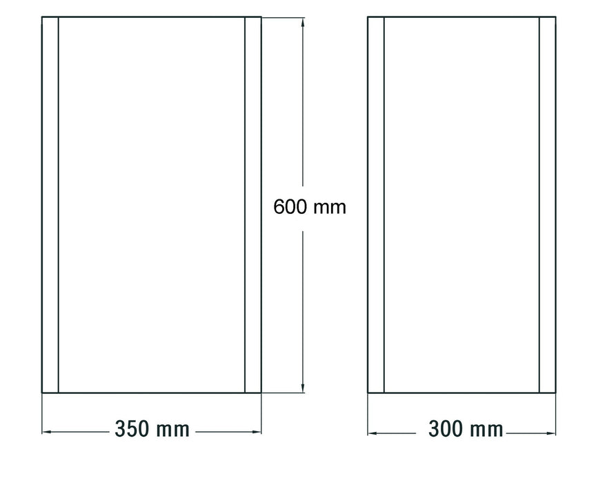 MEDICLINICS PP1065CS Papelera abierta Acero Mate
