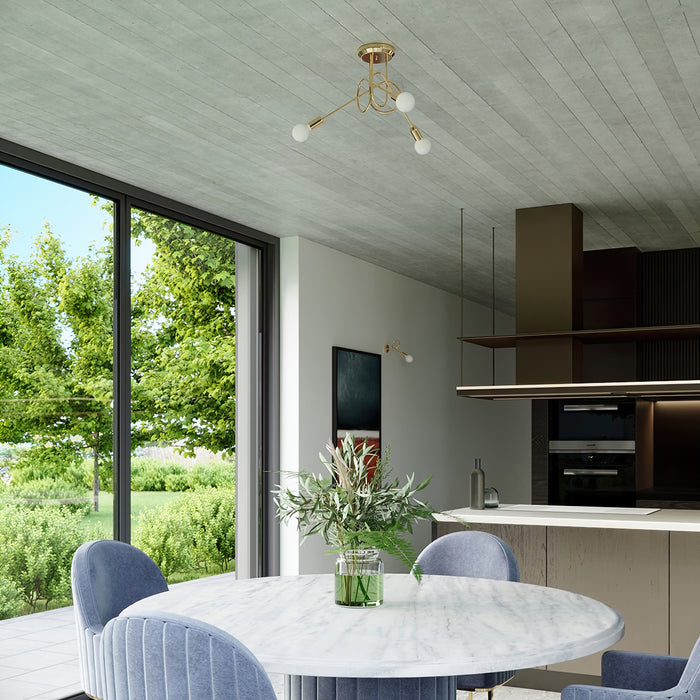 SOLLUX SL.1437 LOOP 3 Araña Oro Brillante