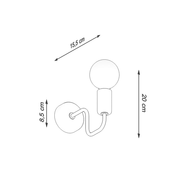 SOLLUX SL.1445 VECTOR 4 Black Wall Lamp