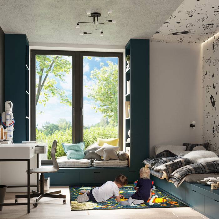 SOLLUX SL.1445 VECTOR 4 Black Wall Lamp