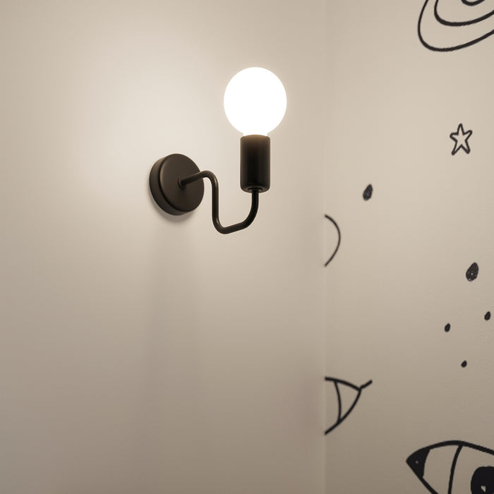 SOLLUX SL.1445 VECTOR 4 Black Wall Lamp