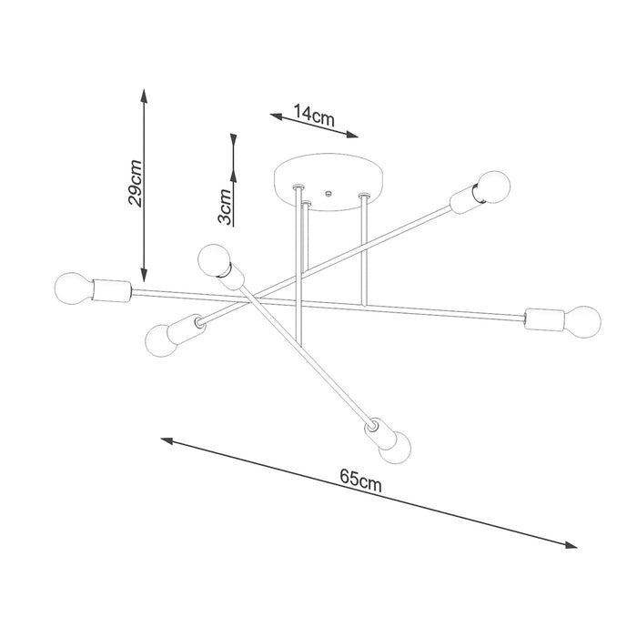SOLLUX SL.1453 NORAH Araña 6R Negro