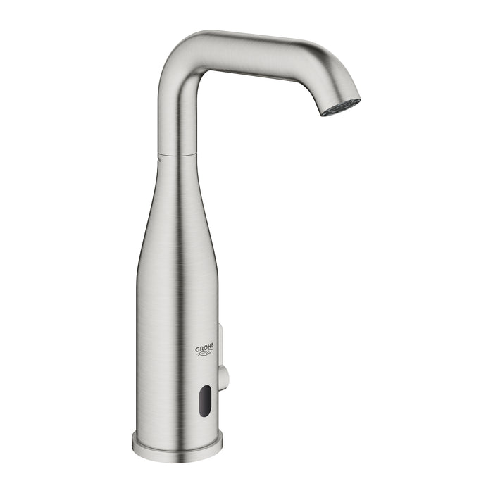 GROHE 36 445 DC0 ESSENCE E Mezclador de lavabo electrónico 1/2" tamaño M con mezclador y limitador ajustable de temperatura acer