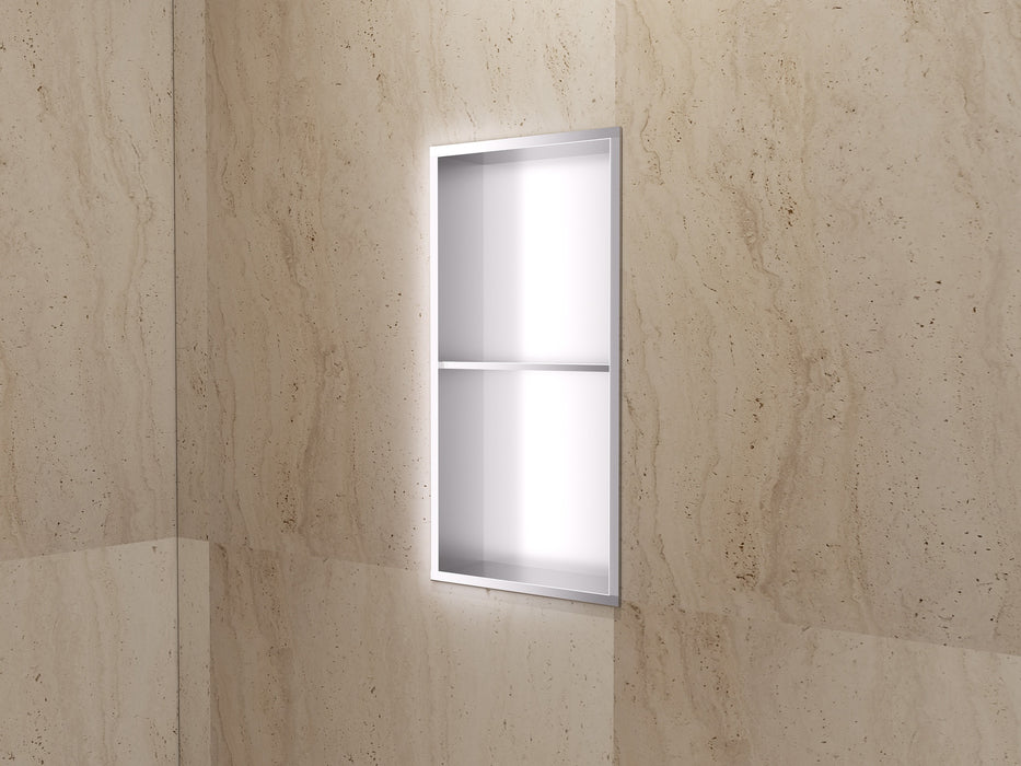 MEDIMEX HOR003/NQ ARTIC Hornacina Con Estante 33x63 Níquel Cepillado