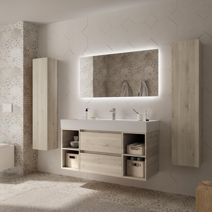 SALGAR 115874 BEQUIA PLUS Mueble de Baño 1 poza Porcelana 120cm Natural