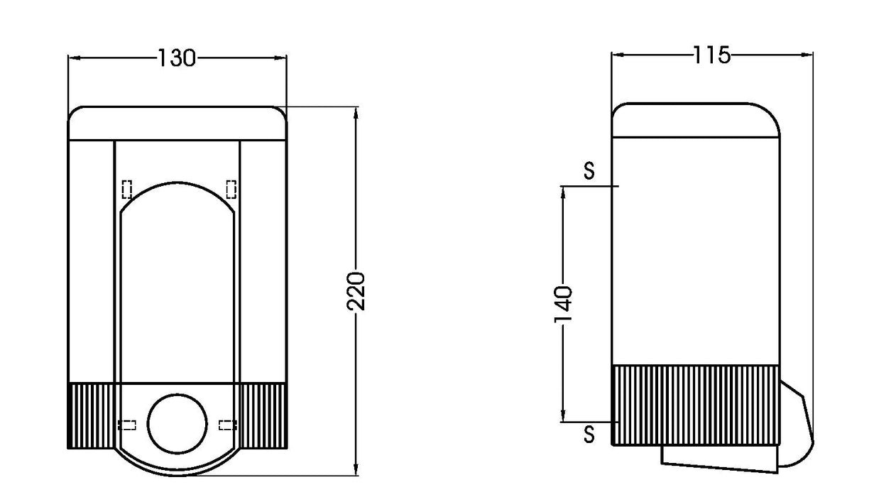 MEDICLINICS DJ0563F Dosificador De Jabón ABS 1,1 L. Fumé 5 a 7 Días Mediclinics 
