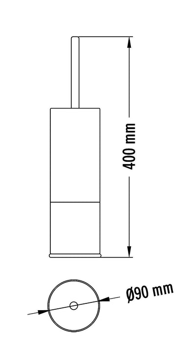 MEDICLINICS ES0965CS Escobillero Acero mate 5 a 7 Días Mediclinics 