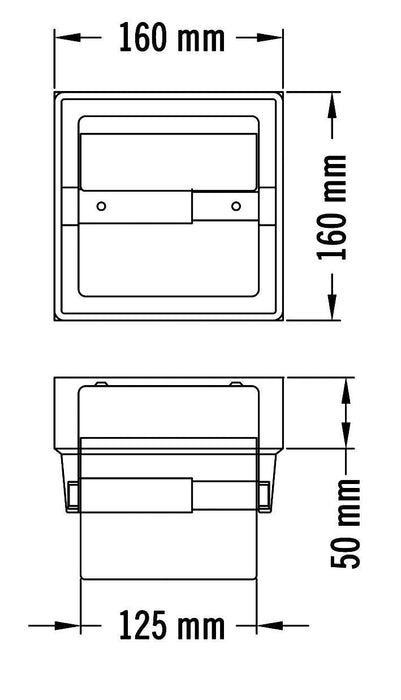MEDICLINICS AI0310C Portarollos con tapa acero Brillo 5 a 7 Días Mediclinics 