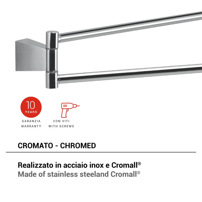 GEDY TN231300000 TONALE Toallero Doble Cromo