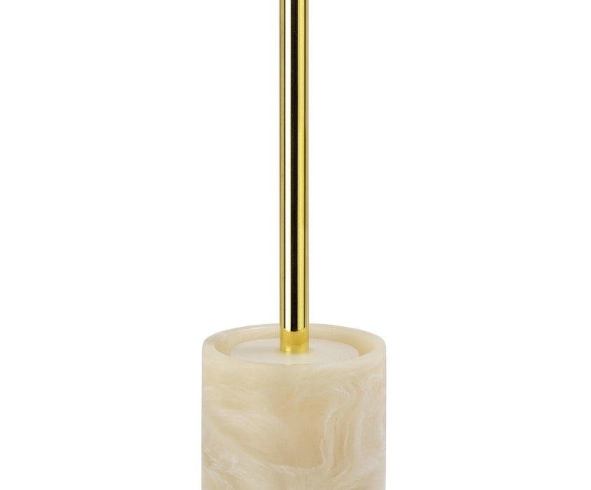 ANDREA HOUSE BA19065 Escobilla De Baño Rosa De Resina Marmolizada