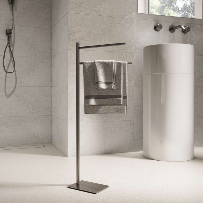 GEDY TR318100000 TRILLY Toallero y Columna de Pie Gun Metal