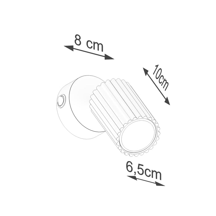 SOLLUX SL.1920 Aplique de pared KARBON burdeos con interruptor