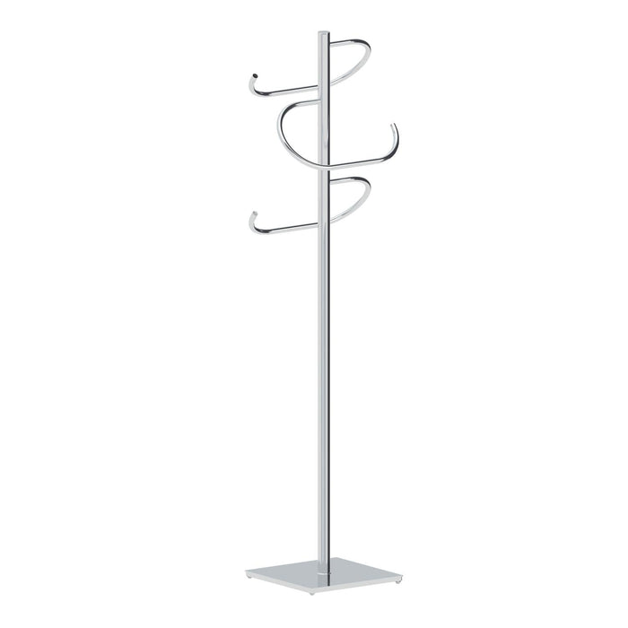 BELTRAN 7495 CASTELLON Chrome Metal Square Standing Towel Rack