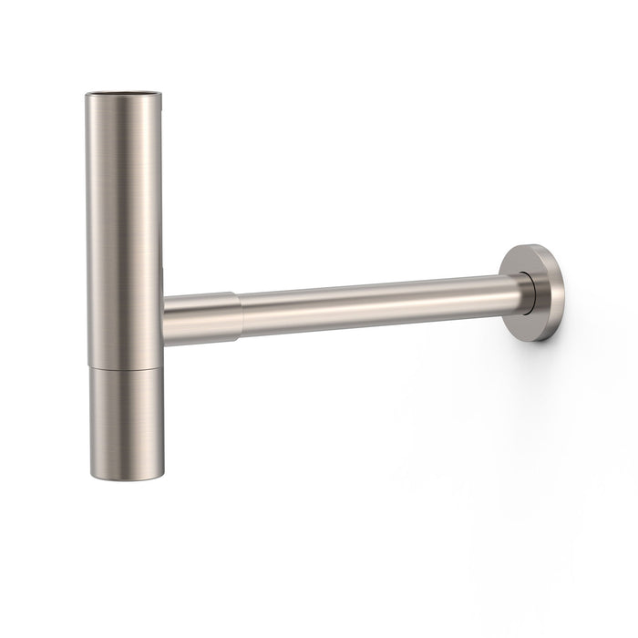 TRES 16110342AC COMPLEMENTOS DE GRIFERÍA Sifón Telescópico Redondo Inspeccionable con Faldón para Lavabo Color Acero