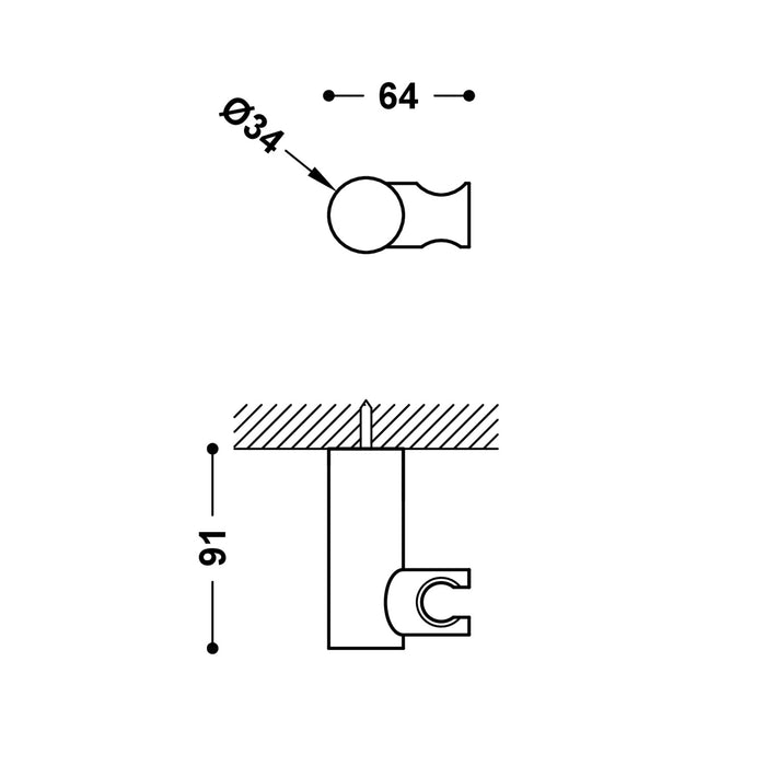 TRES 161839 Soporte orientable redondo Latón