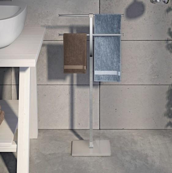 GEDY RA310200000 Rainbow Free-standing Towel Rack with White Base