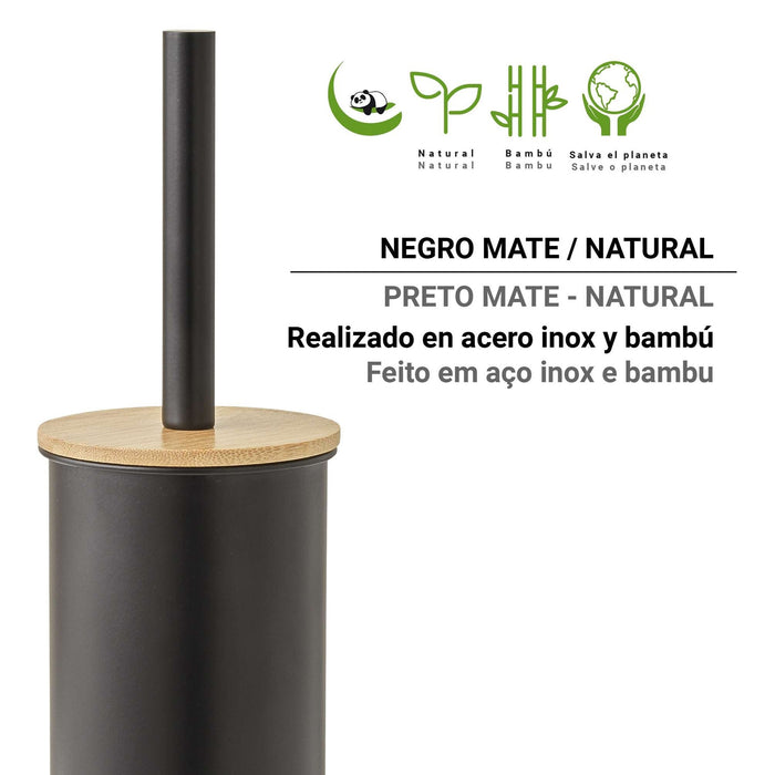 GEDY 14344100300 KENTA Escobillero Negro Mate-Natural